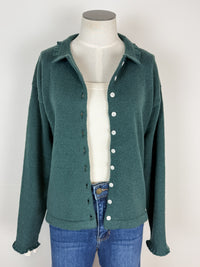 Ava Collared Cardigan in Teal