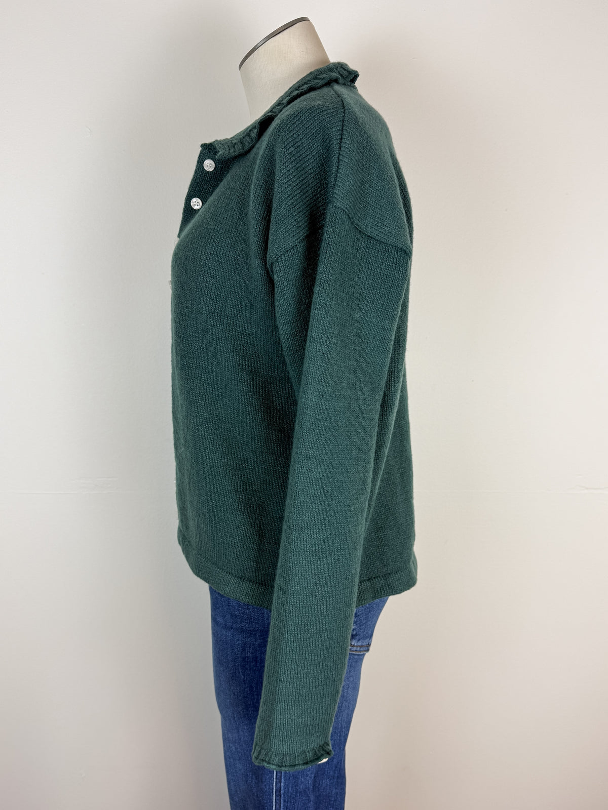 Ava Collared Cardigan in Teal