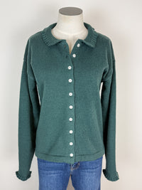 Ava Collared Cardigan in Teal