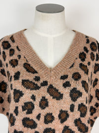Luna Leopard Sweater Vest in Mocha