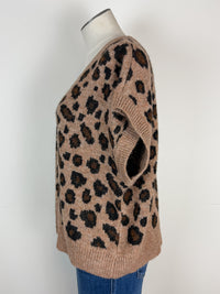 Luna Leopard Sweater Vest in Mocha