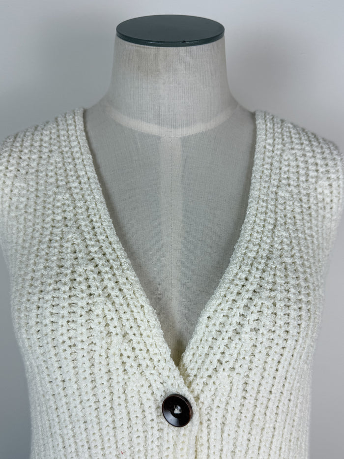 Aurora Sweater Vest in Off White