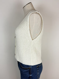 Aurora Sweater Vest in Off White