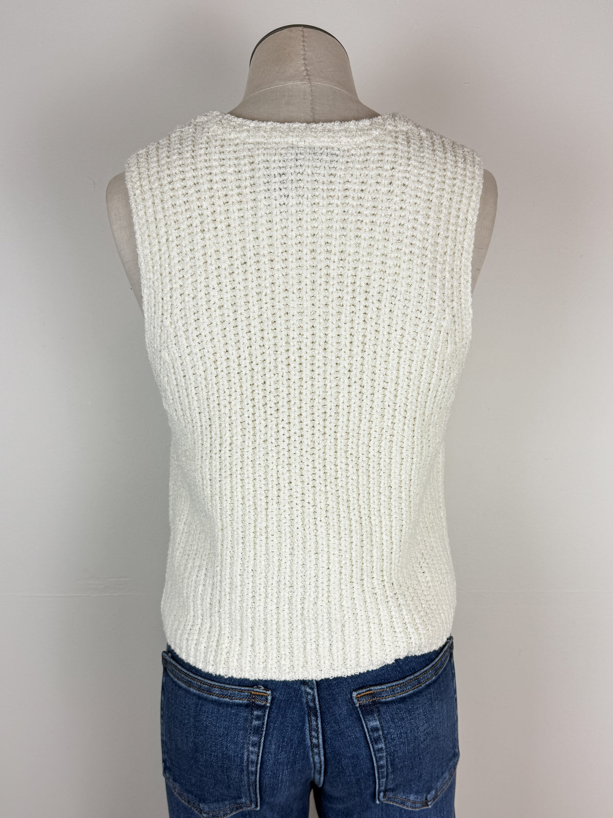 Aurora Sweater Vest in Off White