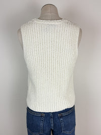 Aurora Sweater Vest in Off White