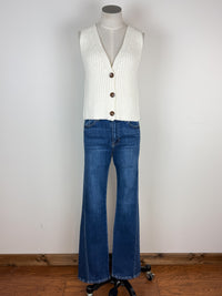 Aurora Sweater Vest in Off White
