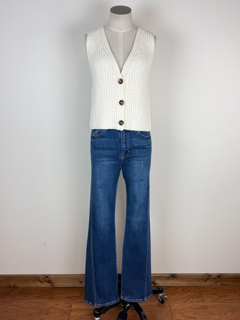 Aurora Sweater Vest in Off White