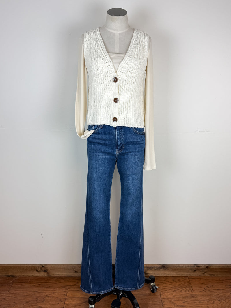 Aurora Sweater Vest in Off White