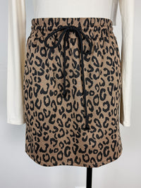 Chloe Leopard Skirt in Taupe