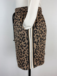 Chloe Leopard Skirt in Taupe