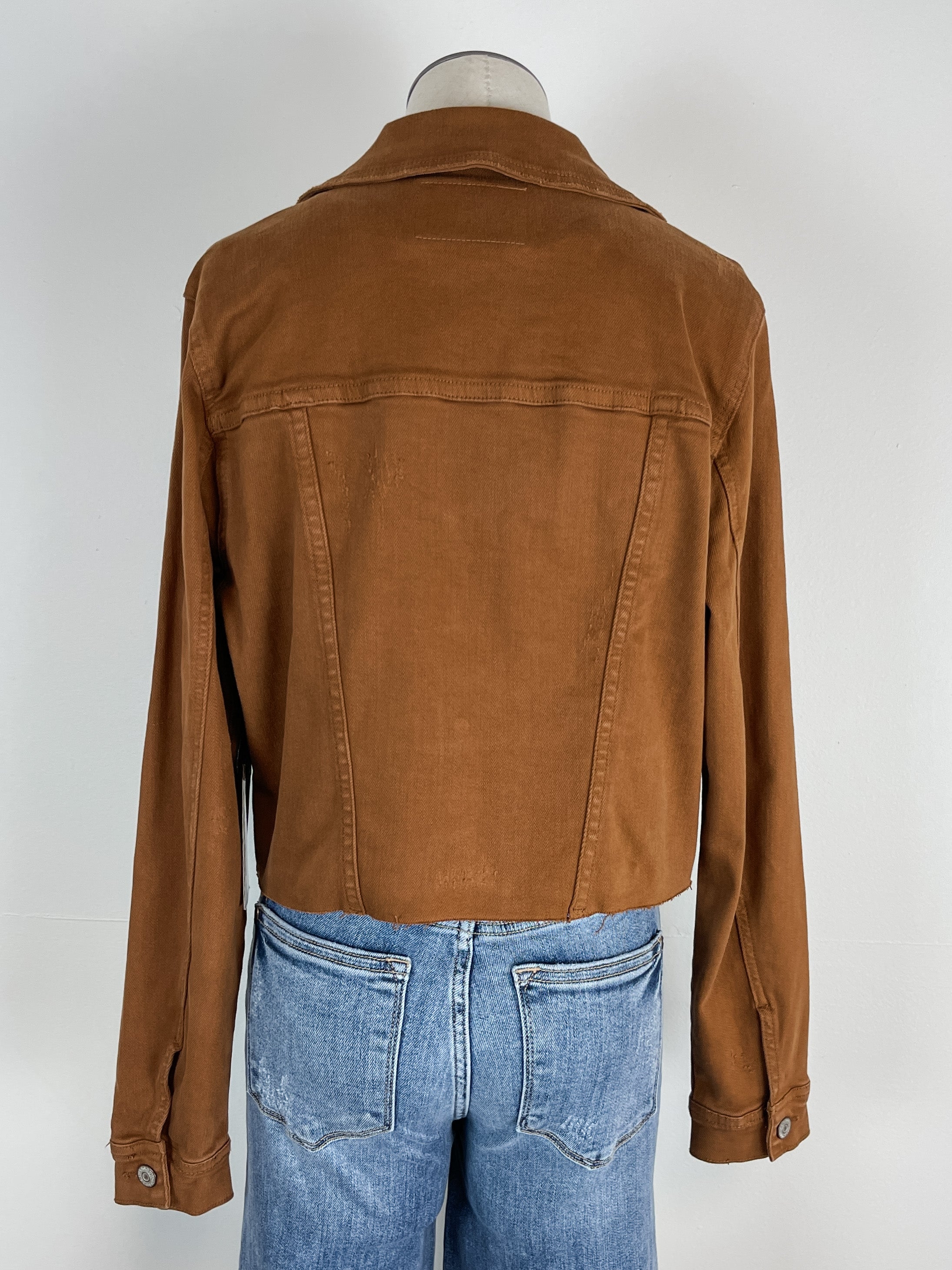 Western Denim Jacket Dark Brown | Jacket outfit women, Brown denim jacket, Brown  jacket outfit