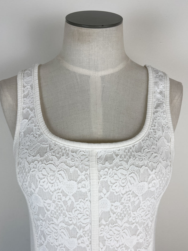 Brynlee Lace Corset Tank in White