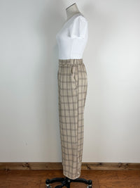 Hadley Plaid Pant in Taupe