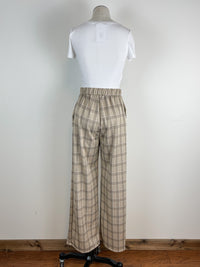 Hadley Plaid Pant in Taupe
