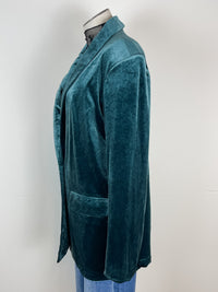 Lara Velvet Blazer in Dark Teal