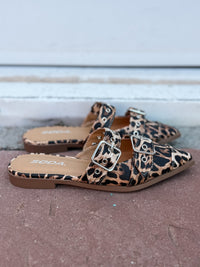 Soda Pointed Toe Flat in Leopard