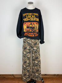 Support Your Local Trick or Treaters Sweatshirt in Black