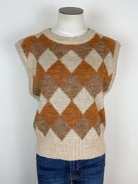 Sloane Sweater Vest in Pumpkin