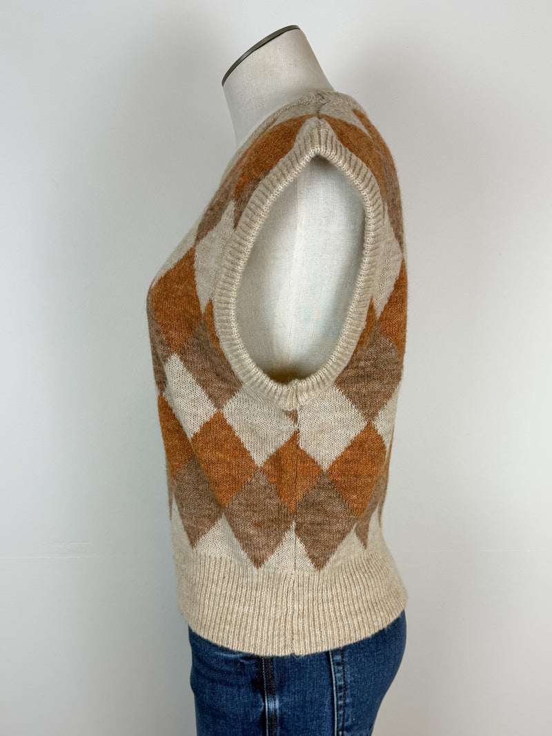 Sloane Sweater Vest in Pumpkin
