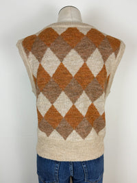 Sloane Sweater Vest in Pumpkin