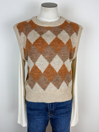 Sloane Sweater Vest in Pumpkin
