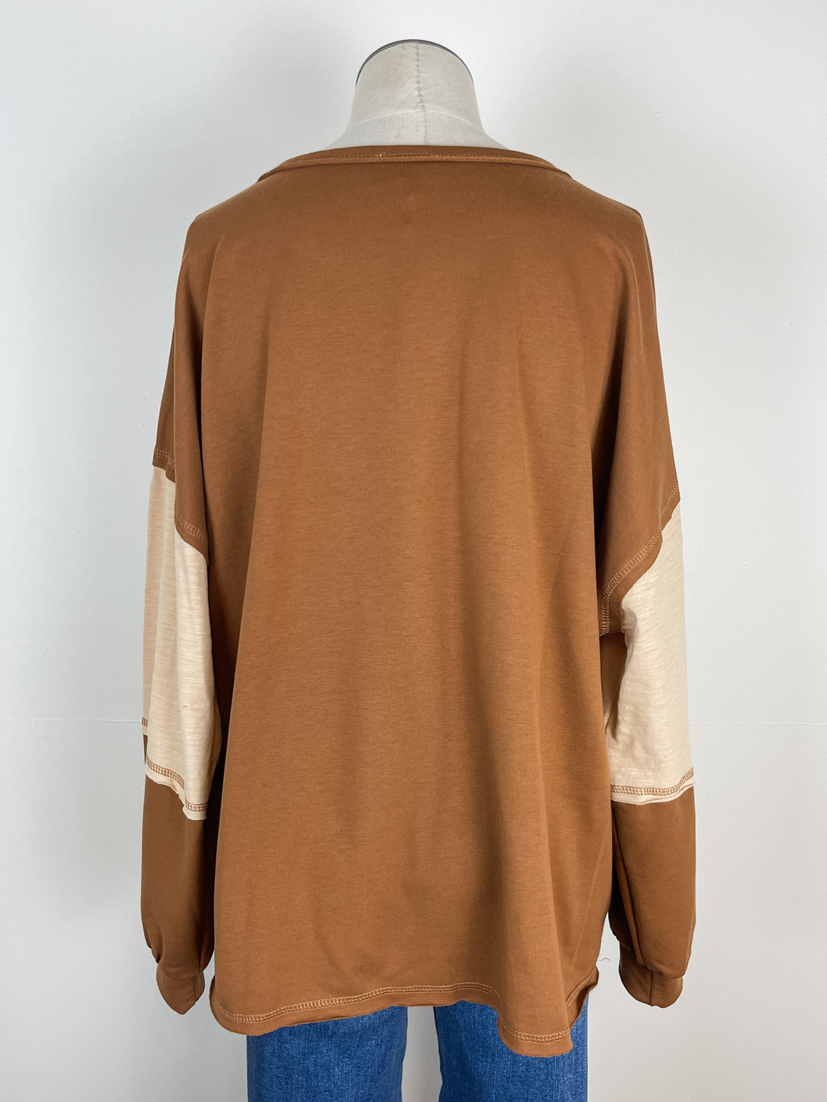 Logan Pocket Top in Brown Combo