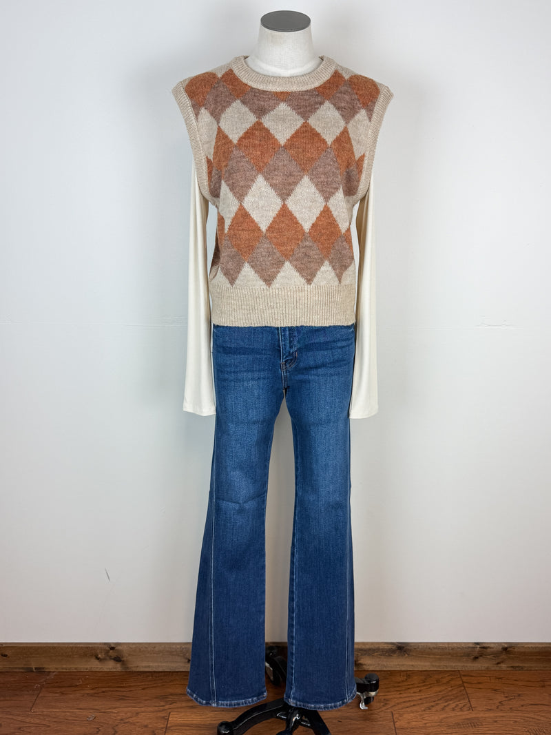 Sloane Sweater Vest in Pumpkin
