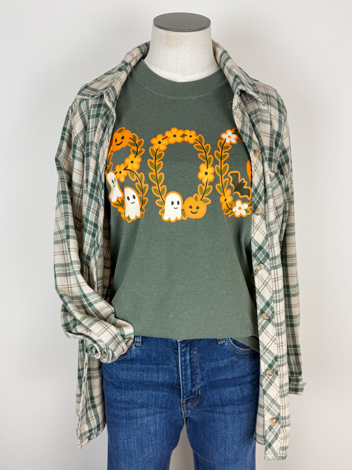 Boo Tee in Olive