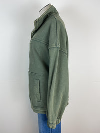 Nadia Mineral Wash Pullover in Olive