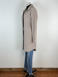 Thread & Supply Leslie Long Button Down in Ash Taupe