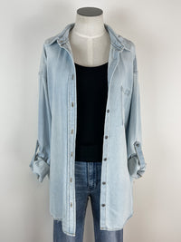 Risen Anya Oversized Denim Shirt in Light