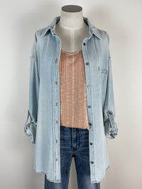 Risen Anya Oversized Denim Shirt in Light