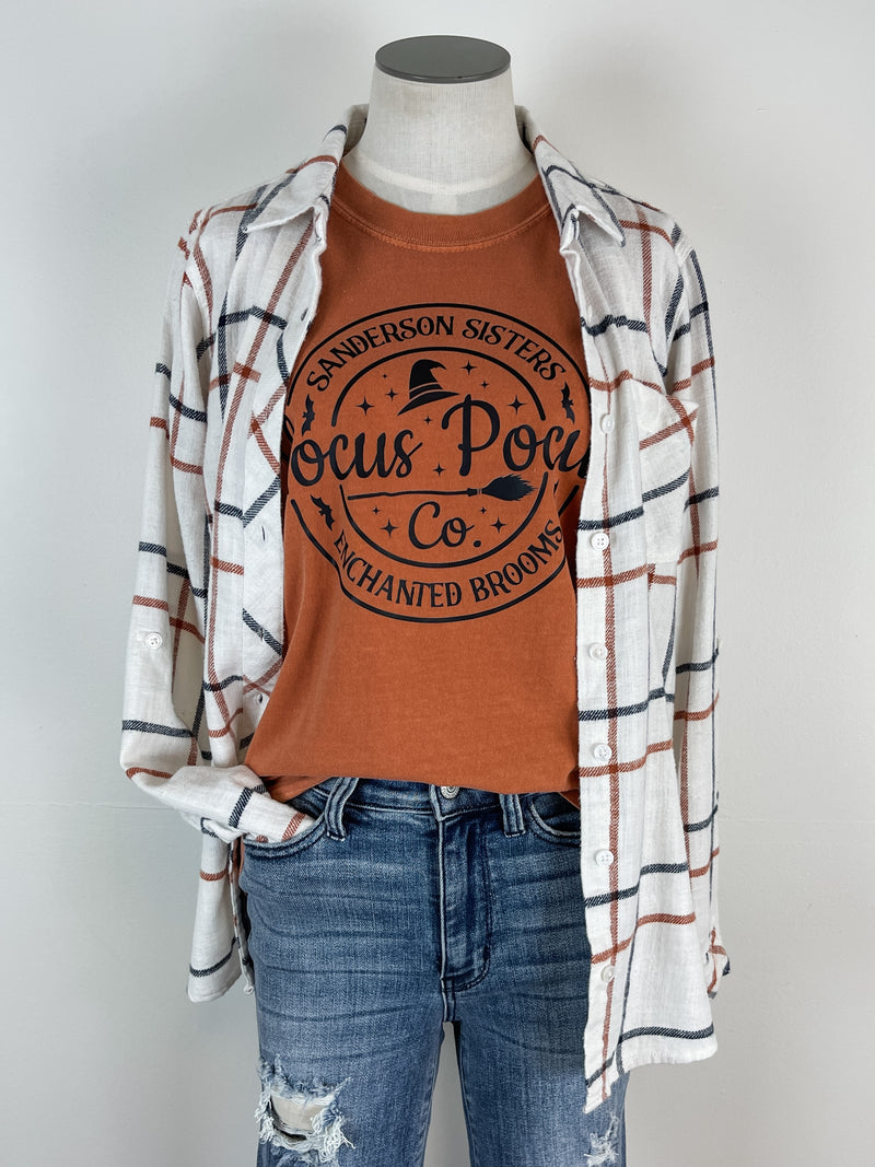 Thread & Supply Cassia Shirt in Buttercream Plaid