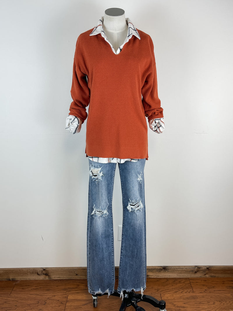 Thread & Supply Cassia Shirt in Buttercream Plaid
