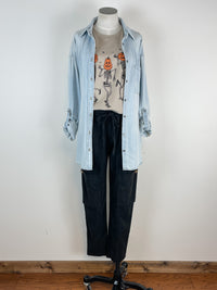 Risen Anya Oversized Denim Shirt in Light