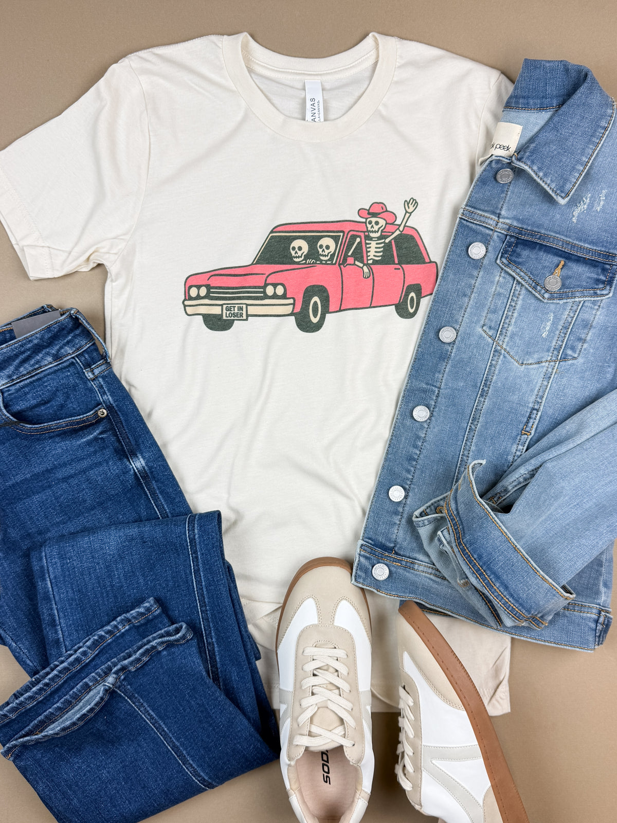 Get in Loser Halloween Tee in Sand