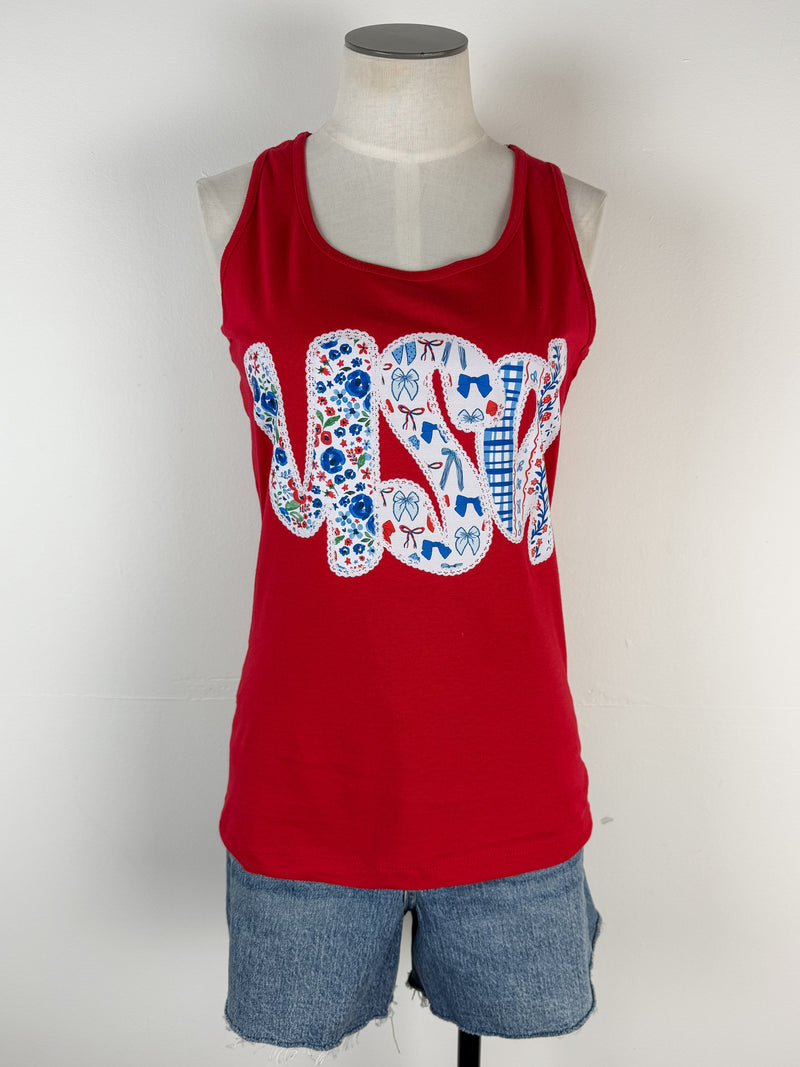 USA Tank in Red