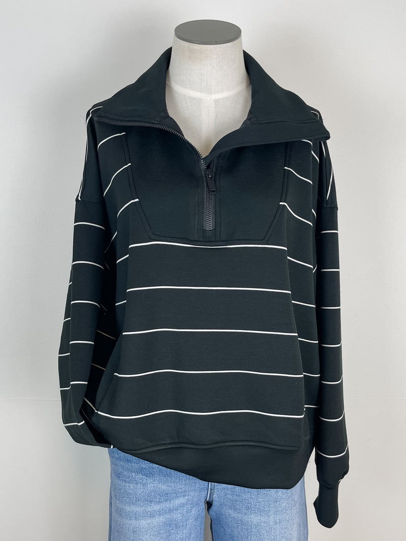 Emmy Striped Quarter Zip