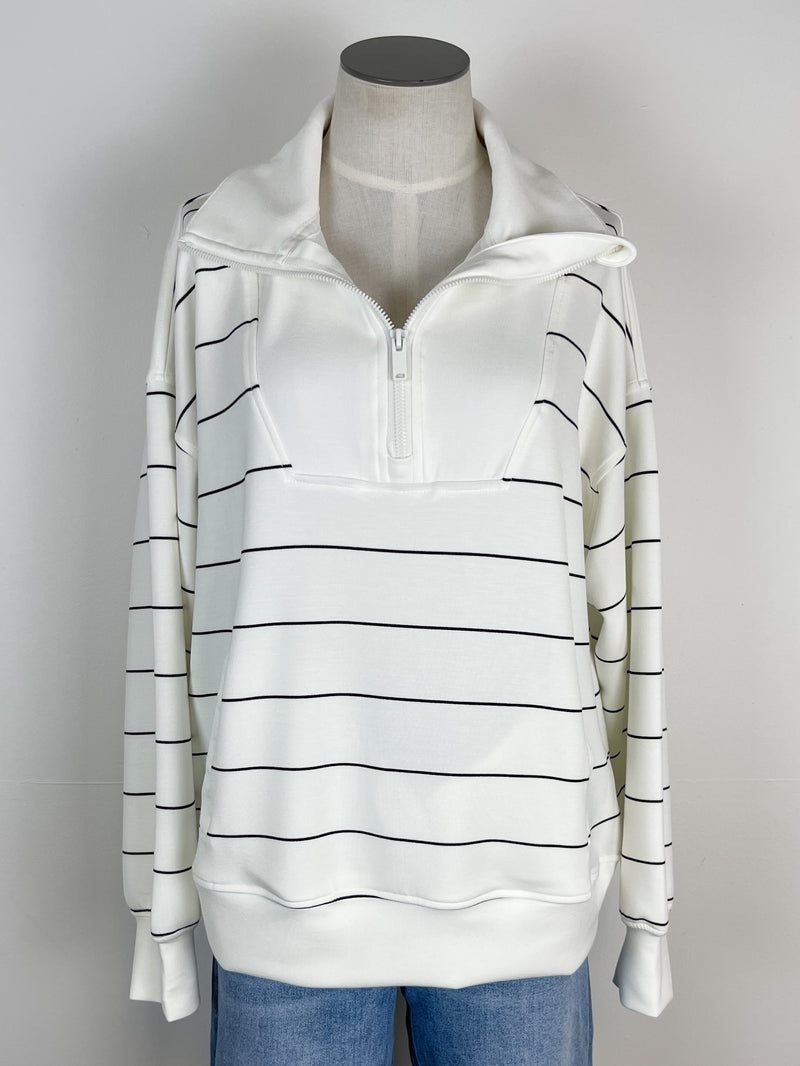 Emmy Striped Quarter Zip