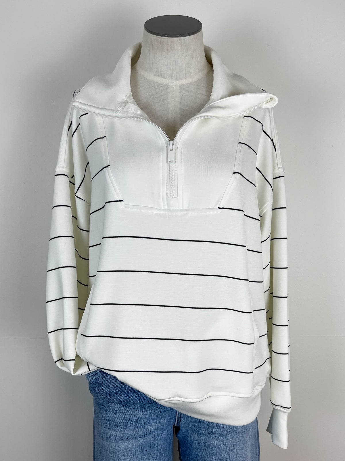 Emmy Striped Quarter Zip