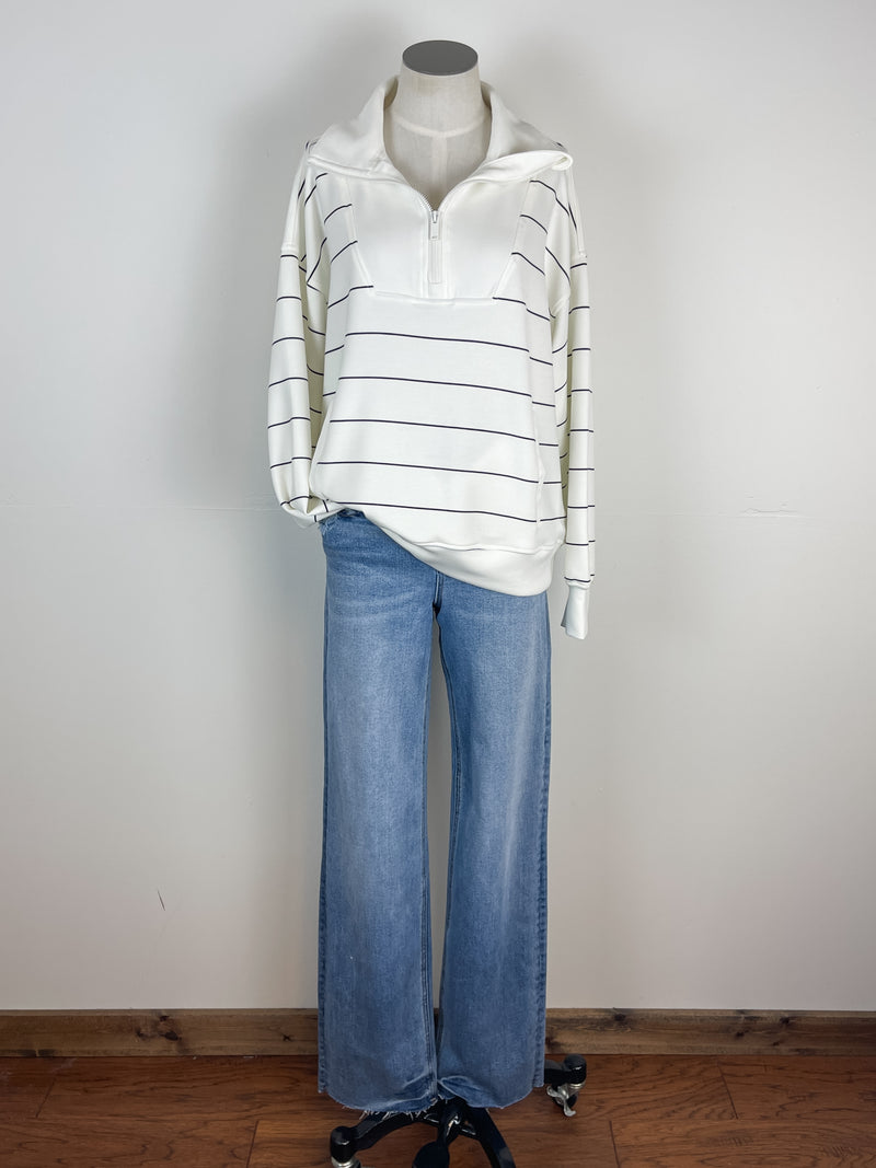 Emmy Striped Quarter Zip