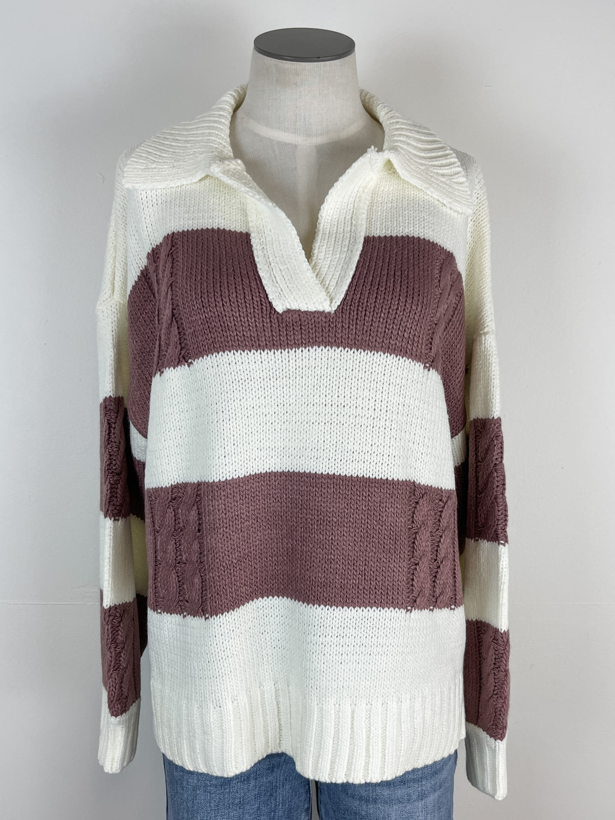 Cadet Sweater in Mauve
