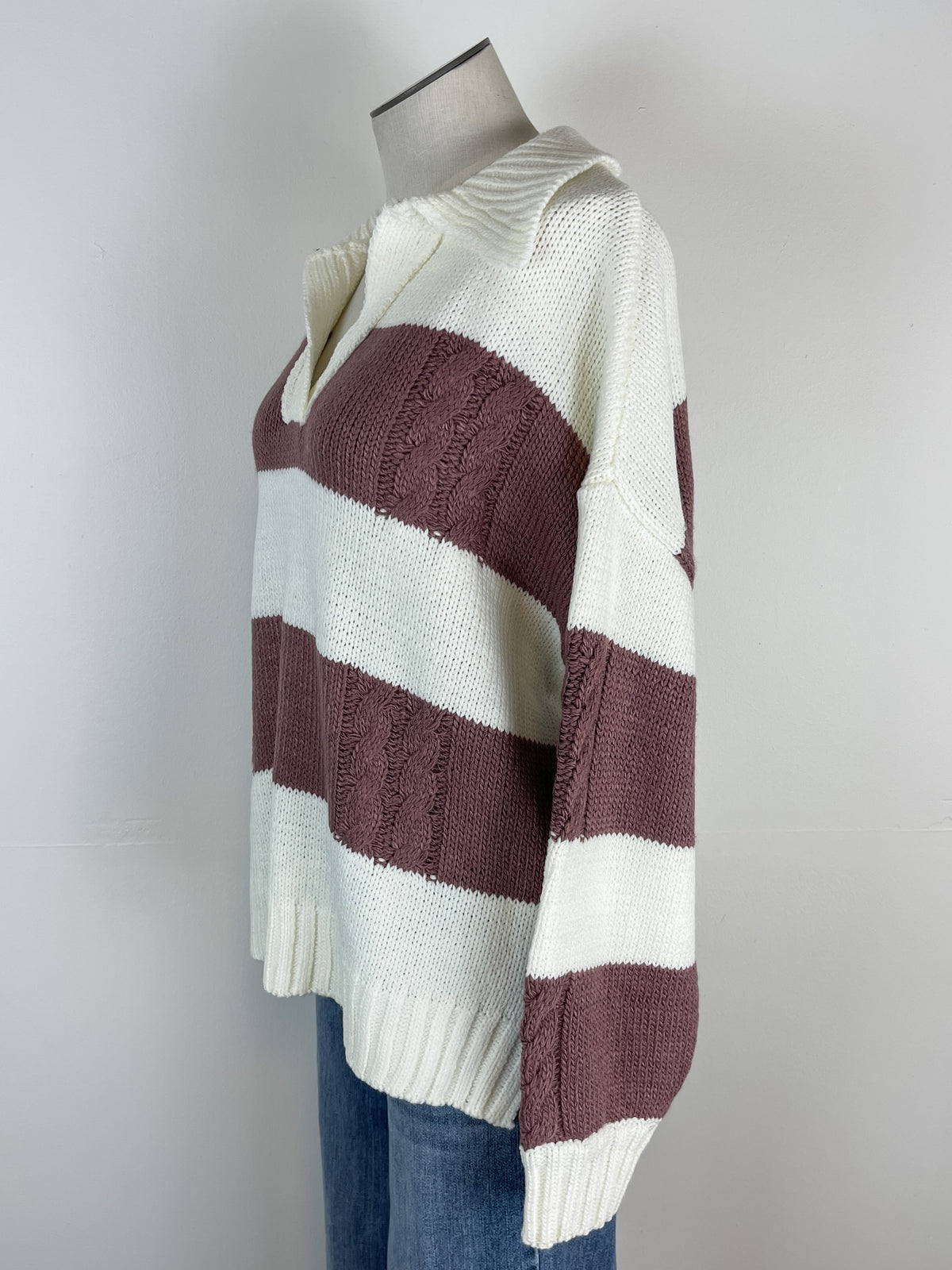 Cadet Sweater in Mauve