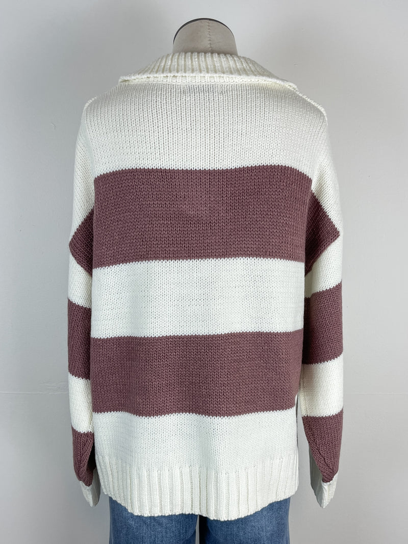 Cadet Sweater in Mauve