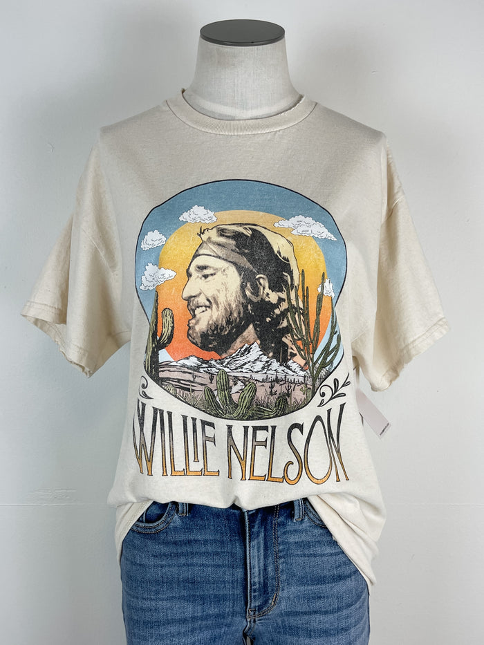 Willie Nelson Willie in the Sky Tee in Sand