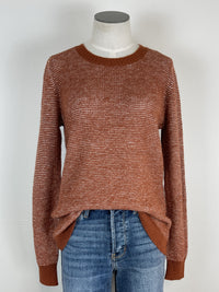 Nancy Waffle Knit Sweater in Copper