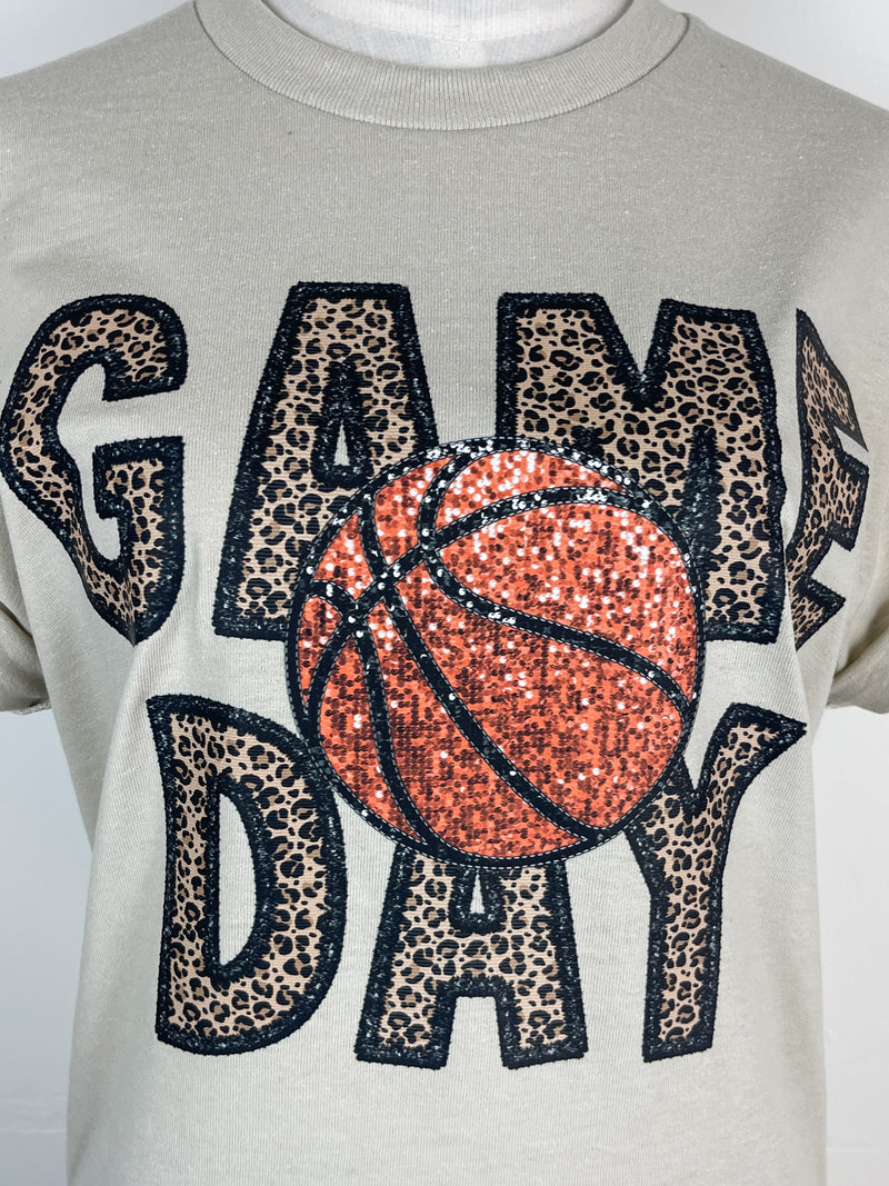 Game Day Basketball Tee in Sand