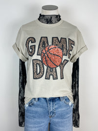 Game Day Basketball Tee in Sand