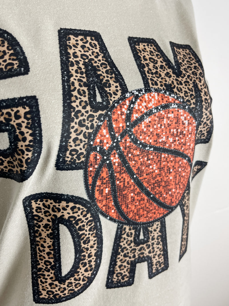 Game Day Basketball Tee in Sand