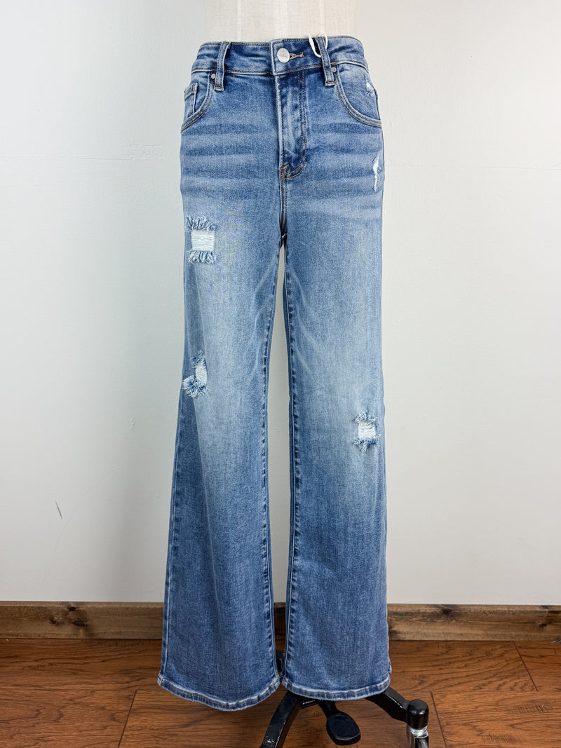 Risen Laura High Rise Wide Leg Jeans
